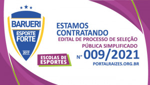 EDITAL DE PROCESSO DE SELEÇÃO PÚBLICA SIMPLIFICADO N° 009/2021