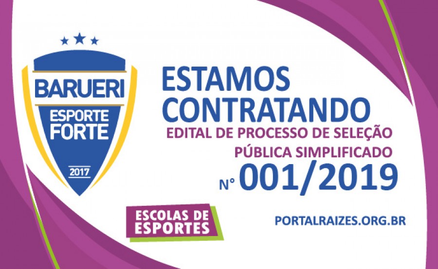 Edital do Concurso 01/2019 – Programa Barueri Esporte Forte