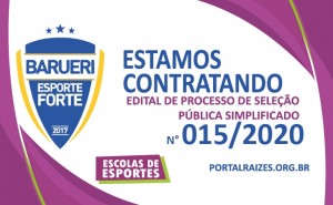 EDITAL DE SELEÇÃO PUBLICA BARUERI ESPORTE FORTE NUMERO 15